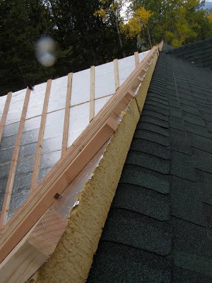 Insulated Roof Panels Retrofit Installation RAY-CORE SIPs - Palmer Cabin
